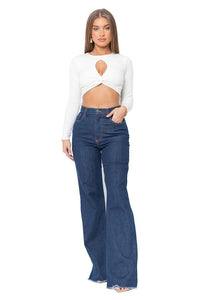 Wide Leg Jean in Dark Wash