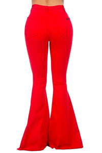 Bell Bottom Jean in Red