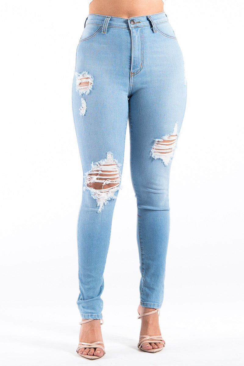 Kristen High Rise Skinny Jean in Light Blue