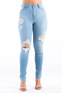 Kristen High Rise Skinny Jean in Light Blue