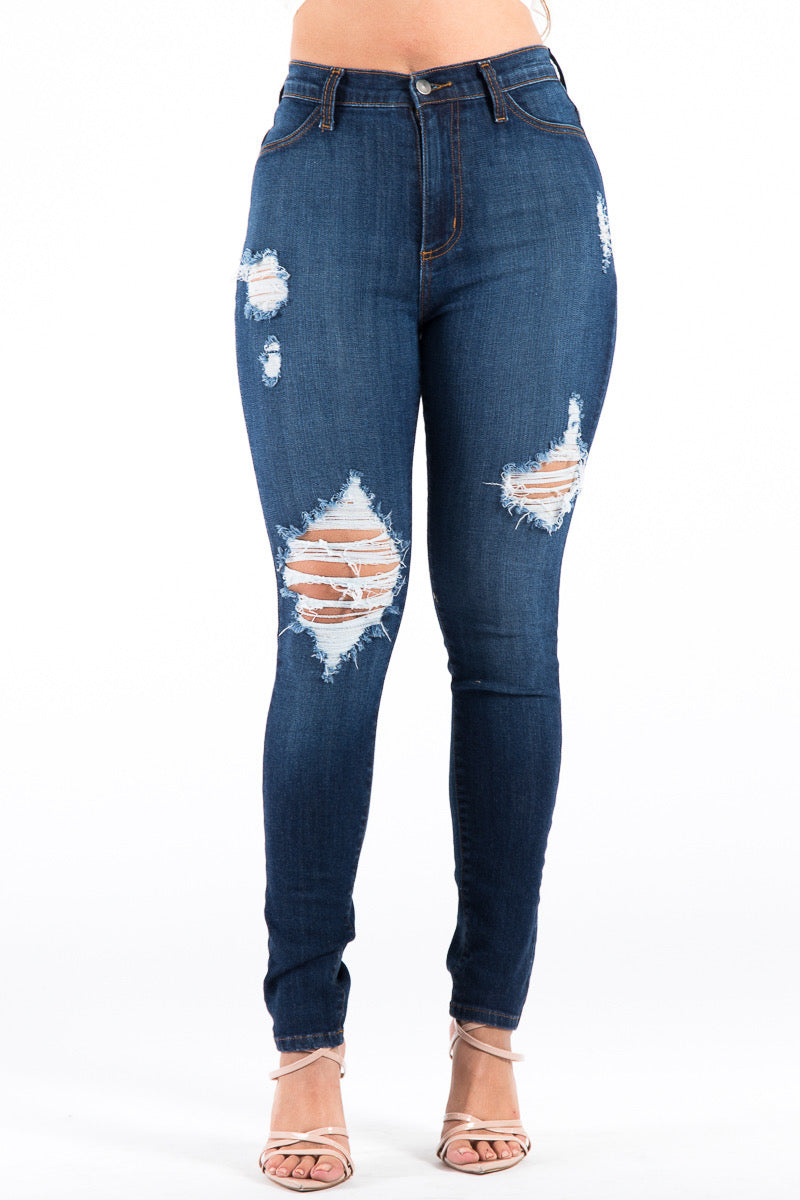 Kristen High Rise Skinny Jean in Dark Blue