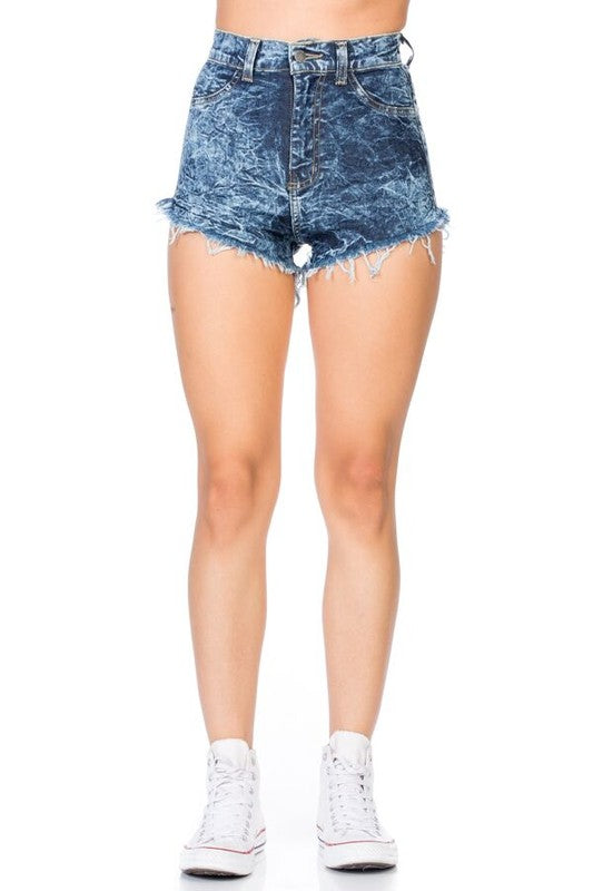 Kim High Rise Short Mineral Wash Dark