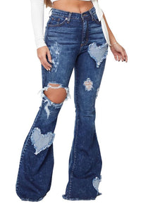 XOXO Flare Jean in Dark Denim