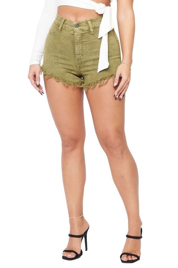 Vintage Olive High Rise Short