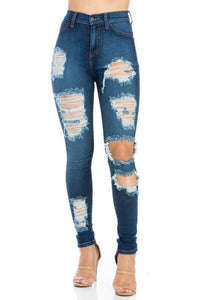 Samantha High Rise Skinny Jean Dark Blue