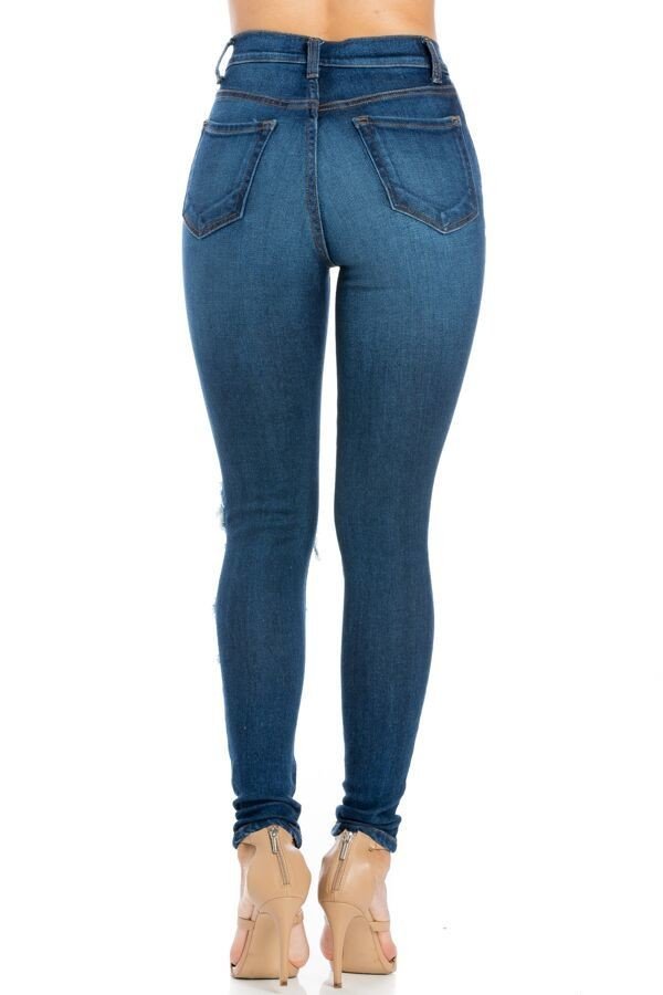 Samantha High Rise Skinny Jean Dark Blue